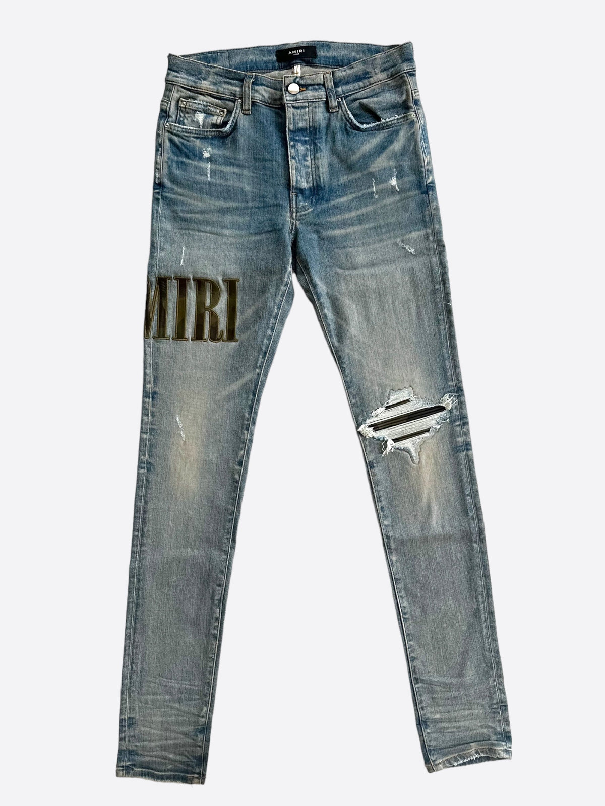AMIRI Core Appliqué Jeans – Clay Indigo / Camouflage