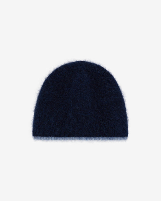 Cole Buxton Alpaca Stripe Beanie - Dark Navy