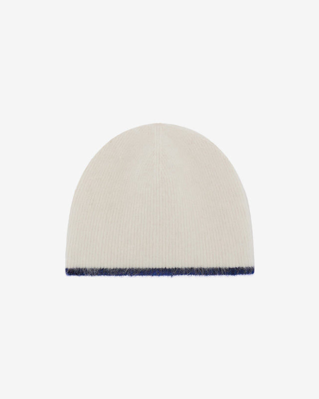 Cole Buxton Alpaca Stripe Beanie - Vintage White