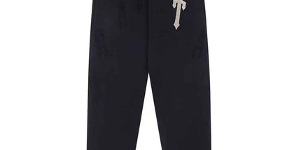 Classic rainbow gradient letter hoodie set 510 black and white trousers S Mldrip