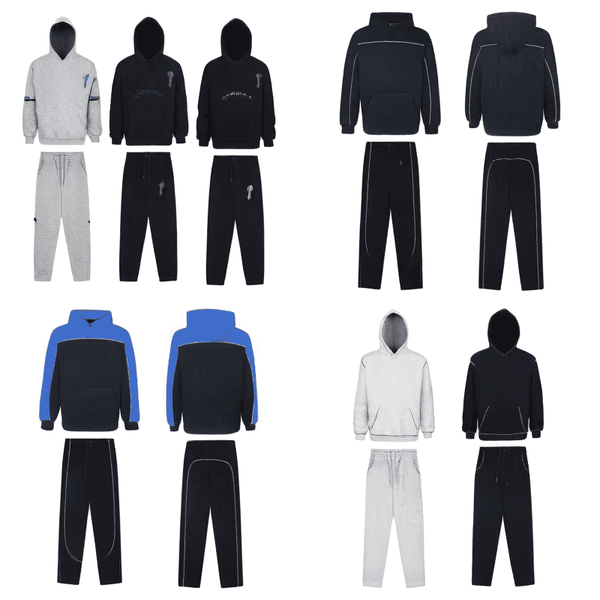 Classic rainbow gradient letter hoodie set Mldrip