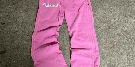Retro Striped Print Pants K02 Pink S Mldrip