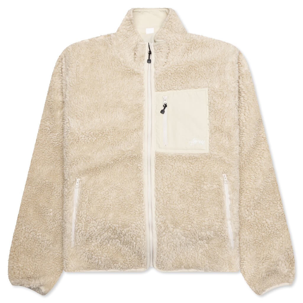 Stüssy Sherpa Reversible Jacket — Natural — Colour variant