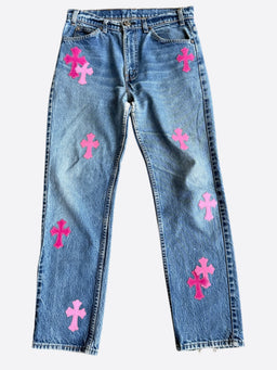 Chrome Hearts Cross Patch Denim Jeans