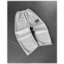 Fleece Sweatpants Embroidery Grey Black 2113 M Mldrip