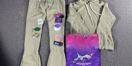 Hooded Sweatshirt and Sweatpants Set Green Set 01 L Mldrip