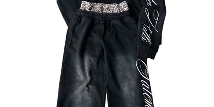 Punk Print Hoodie and Sweatpants Set 2 XL Mldrip