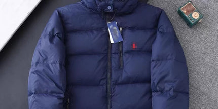 Thickened down polo jackets for enhanced warmth