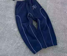 Star Print Zippered Hooded Sweatshirt KTT01 Navy Blue Pants S Mldrip