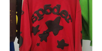 Thick fleece hoodie with a hood Red stars M Mldrip