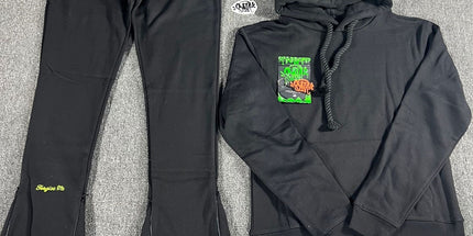 Hooded Sweatshirt and Sweatpants Set Black Set 11 XS Mldrip