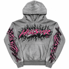 Hoodie / Grey / Pink / XS
