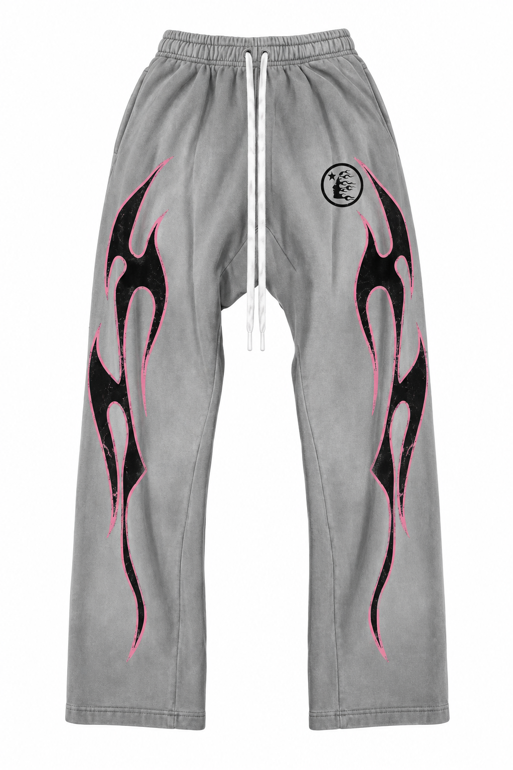 Hellstar Future Flame Grey Pink Sweatpants