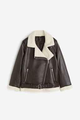 H&M Belted Aviator Jacket