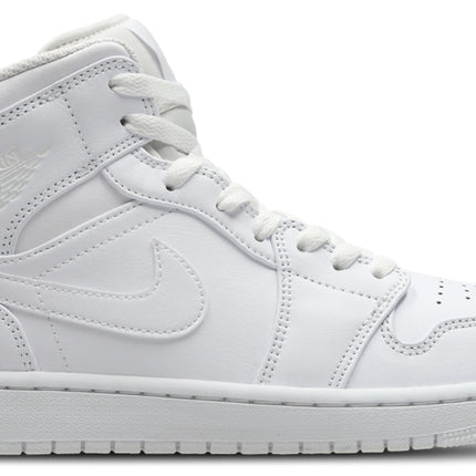 Jordan AJ1 Mid - White-White-White
