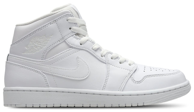 Jordan AJ1 Mid - White-White-White