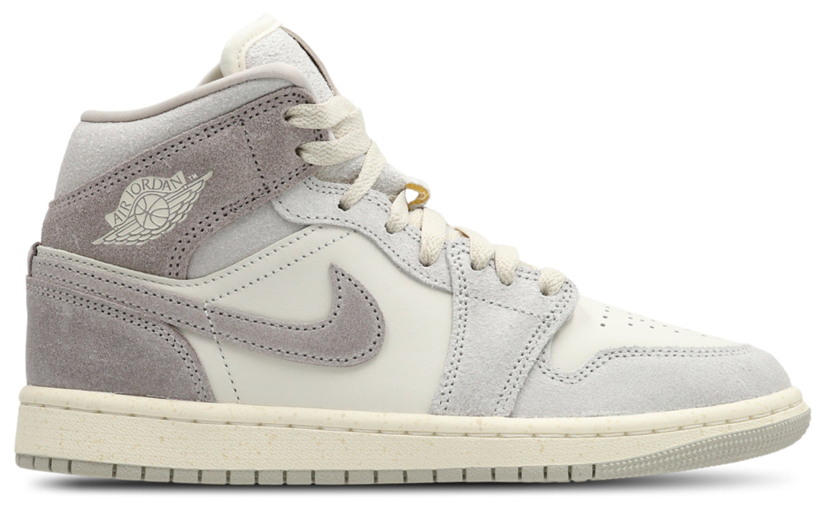 Jordan AJ1 Mid - Lt Iron Ore-Enigma Stone-Pale