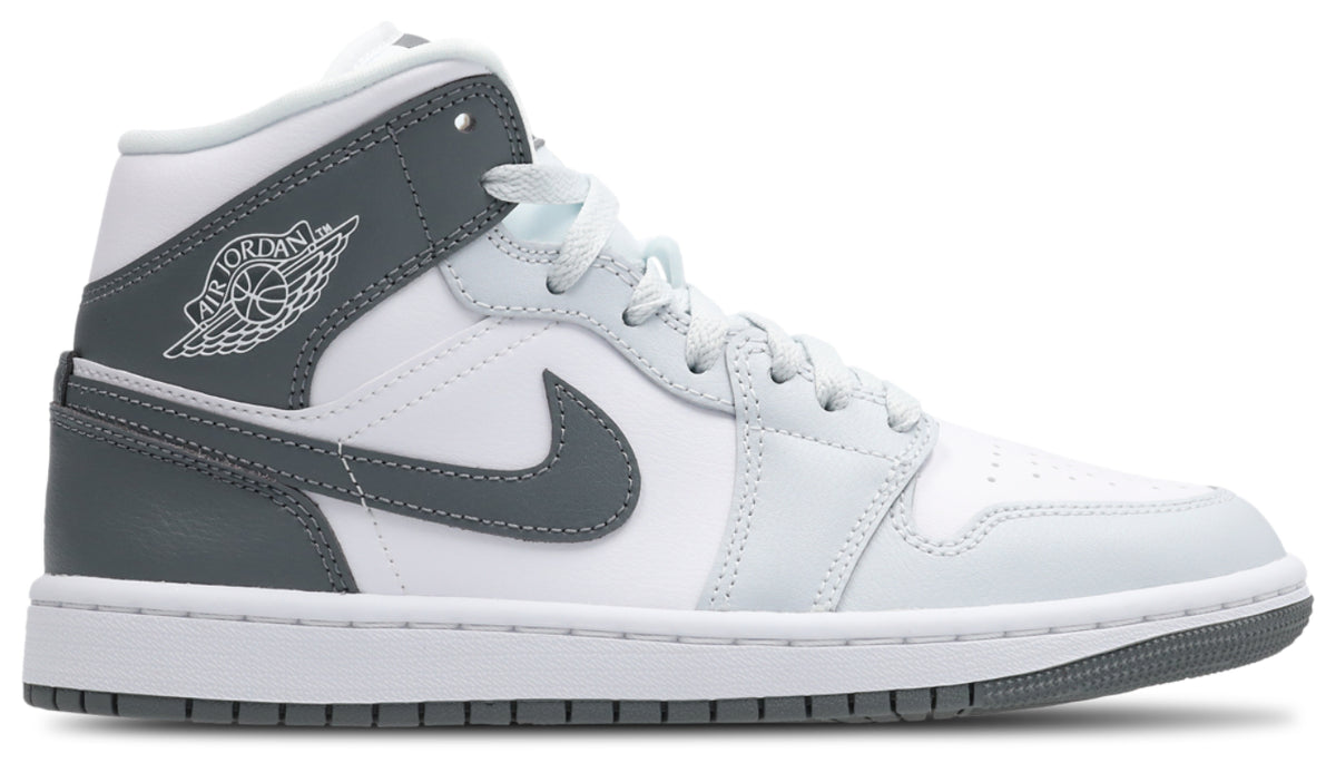 Jordan AJ1 Mid - White-Smoke Grey-Pure Platinum