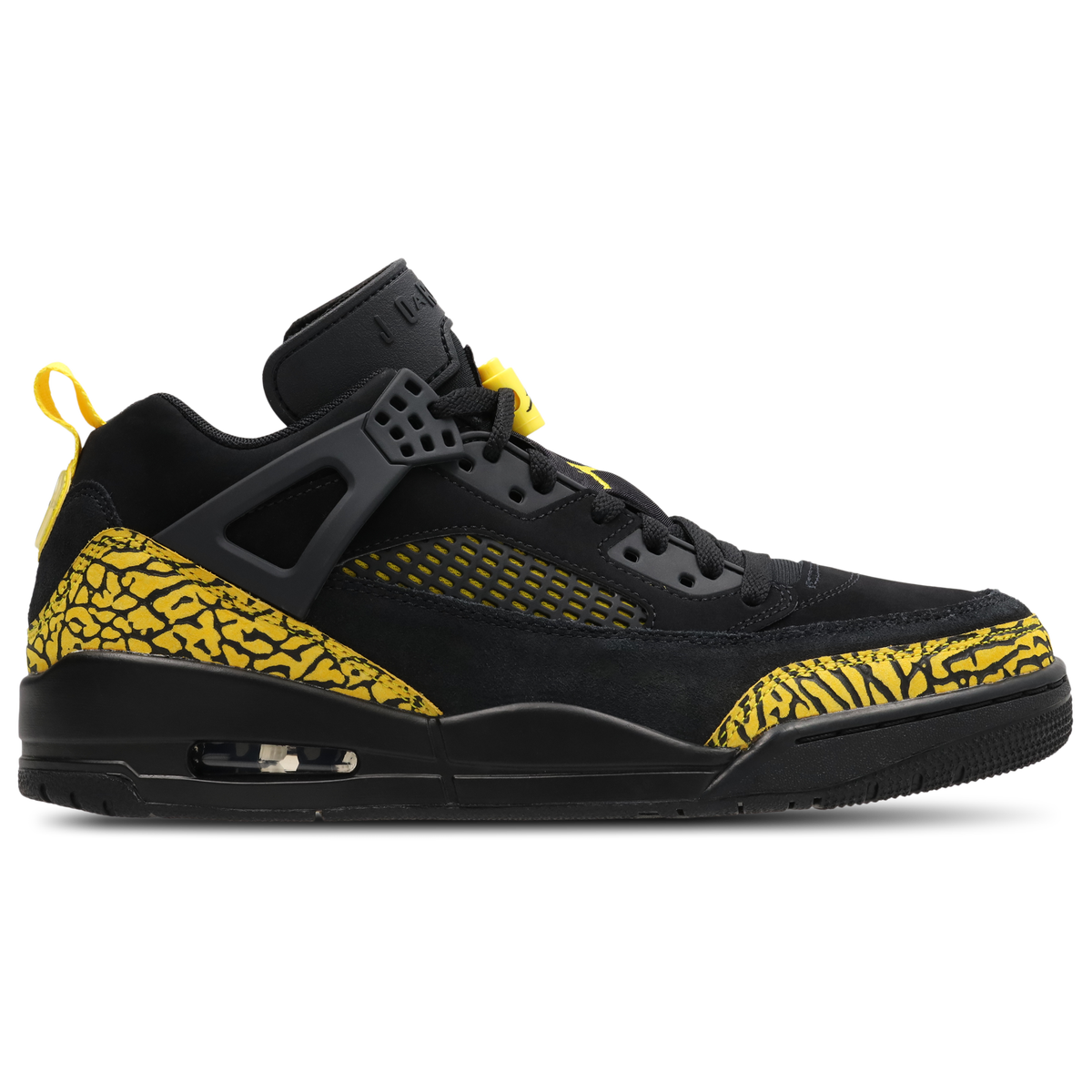 Jordan Spizike Low - Black-Black-Speed Yellow