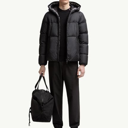 Moncler Montcla hooded short down jacket in black