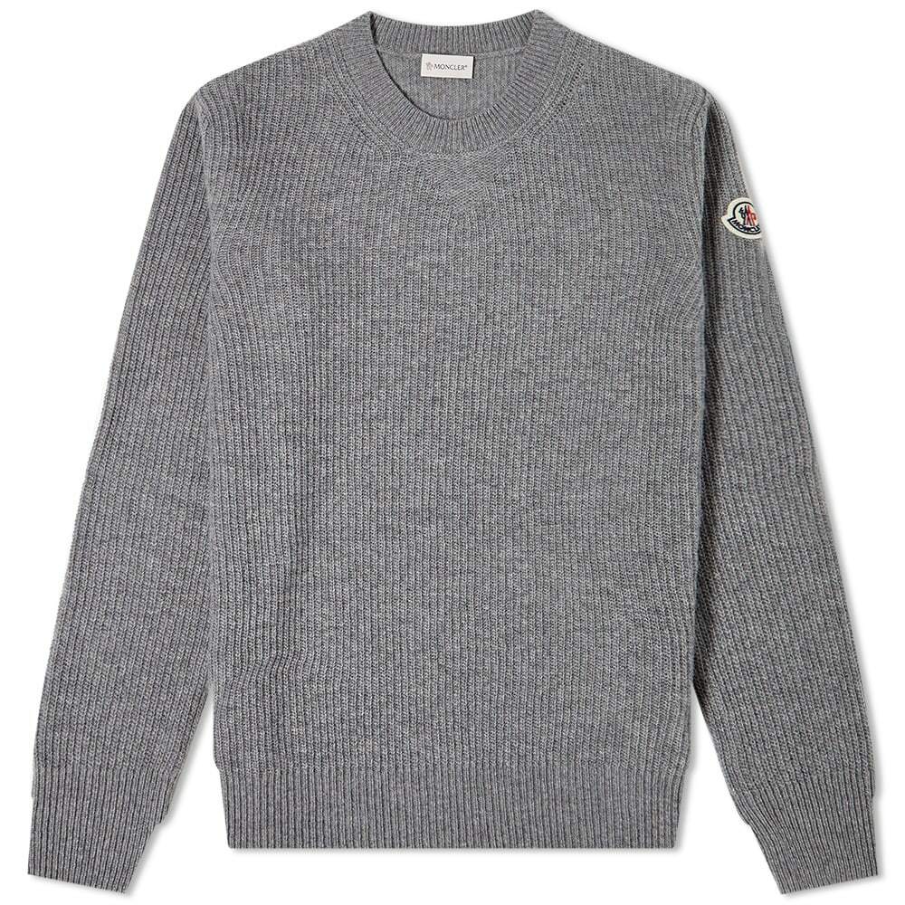 Moncler small logo knitted jumper in gray