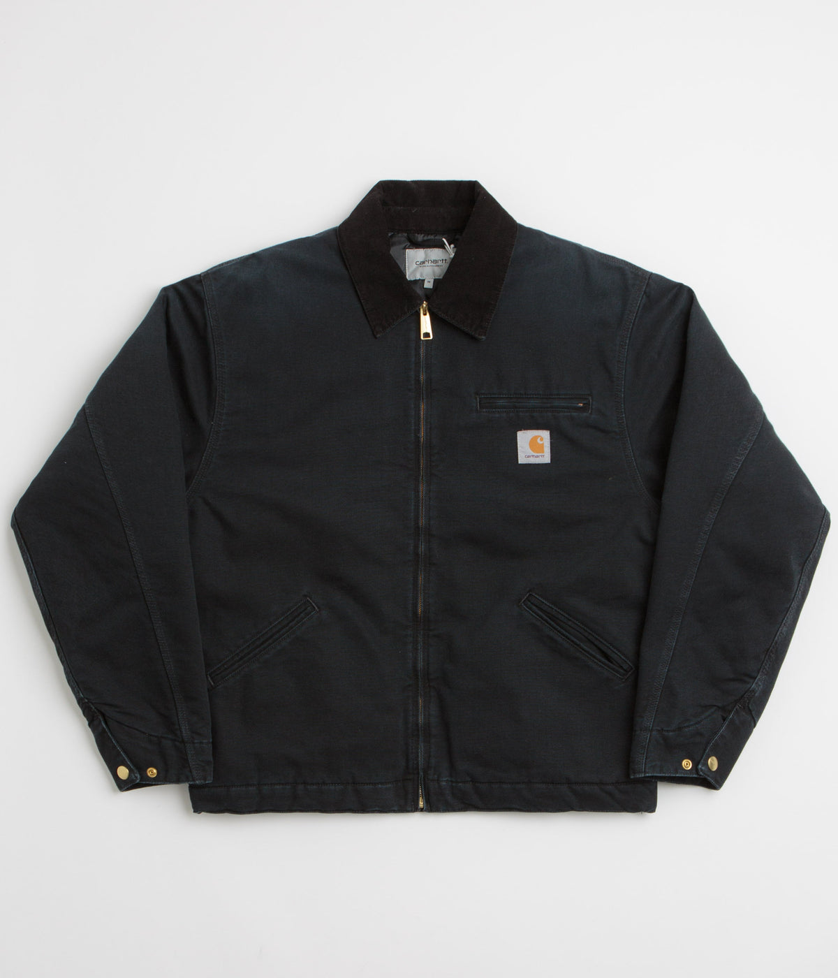 Carhartt OG Detroit Jacket - Black / Black Stone Canvas