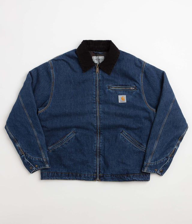 Carhartt OG Detroit Jacket - Blue / Black Stone Washed