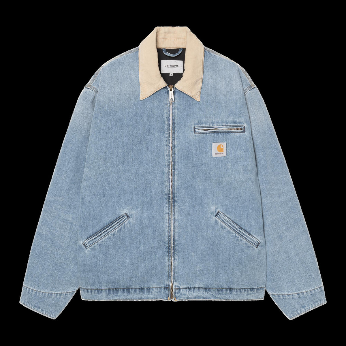 Carhartt OG Detroit Jacket - Blue / Dusty Hamilton Brown Burst Washed