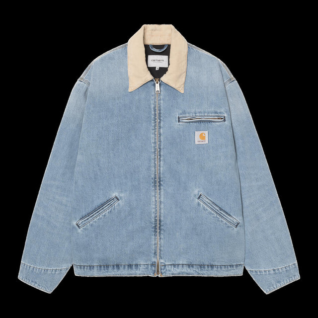 Carhartt OG Detroit Jacket - Blue / Dusty Hamilton Brown Burst Washed