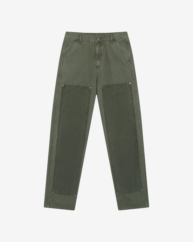 Cole Buxton Double Knee Pants - Washed Green