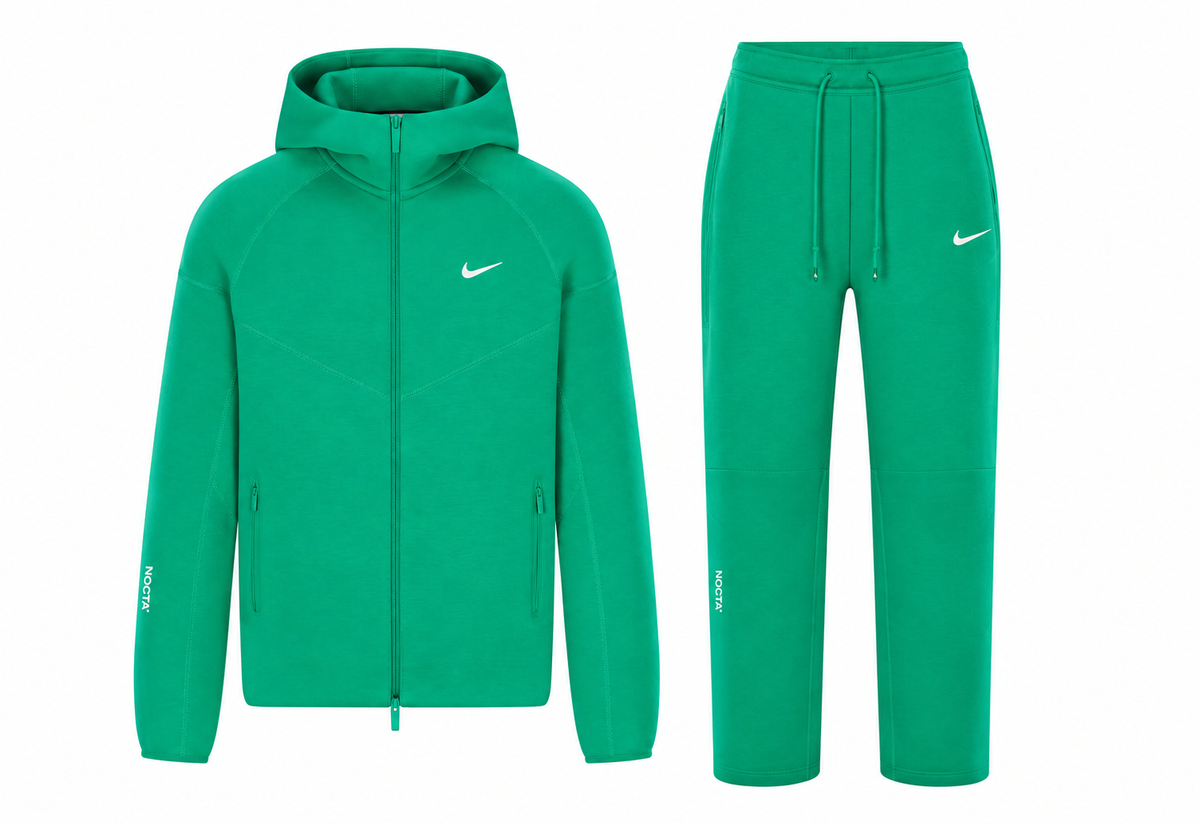 NOCTA Tech Fleece Full Tracksuit – Stadium Green – product on white background