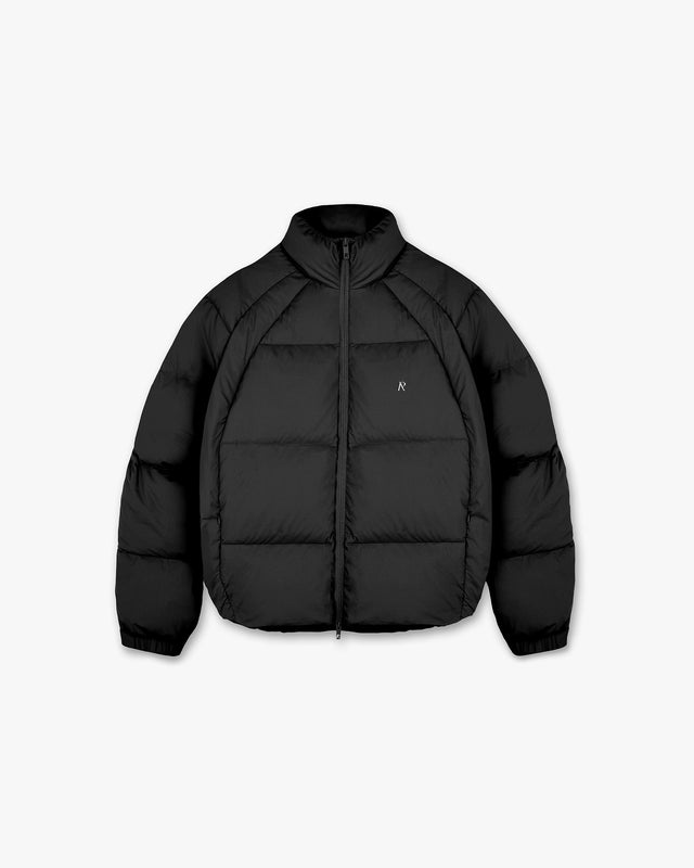 Represent Funnel Neck Puffer — Black