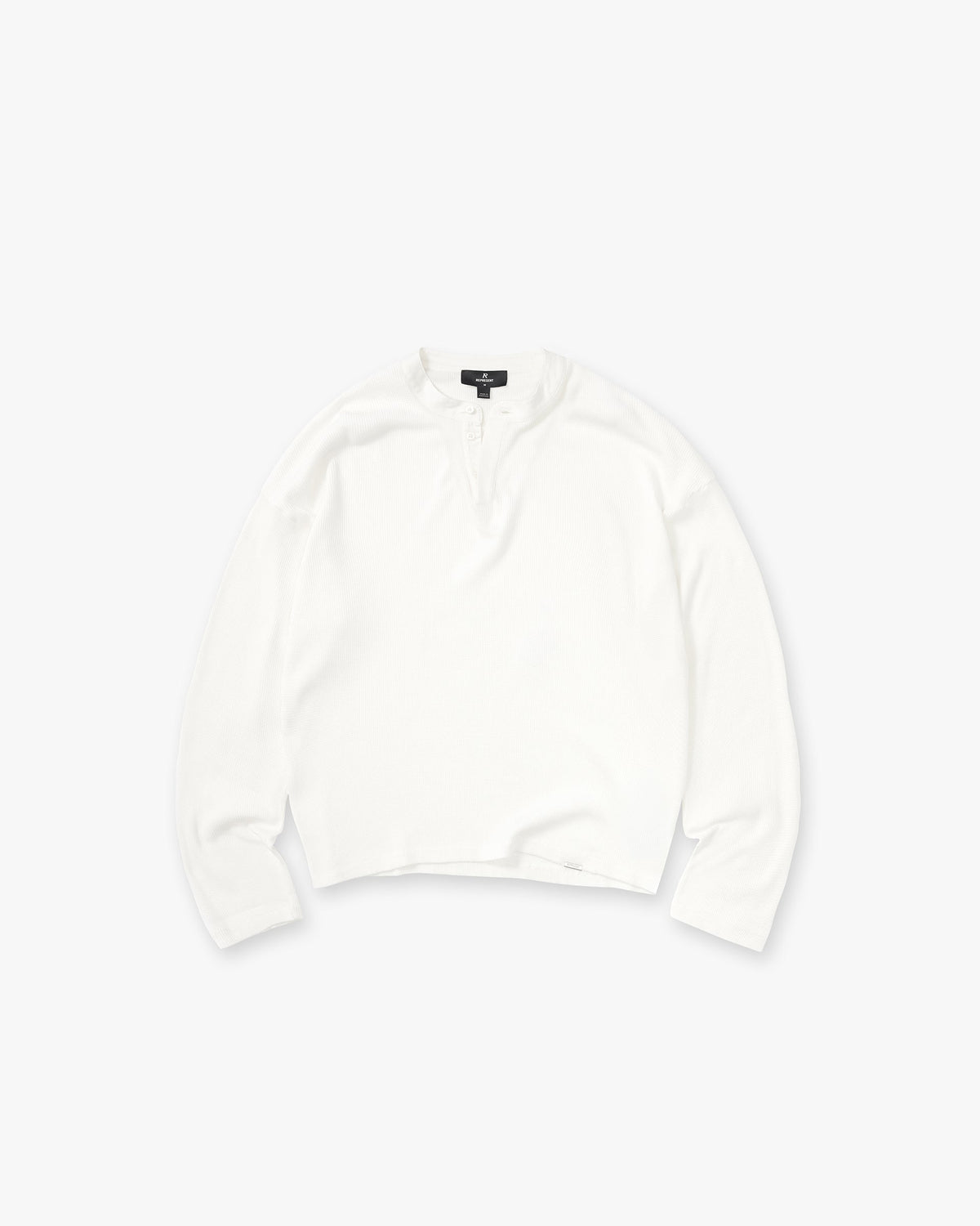 Represent Initial Henley — Flat White