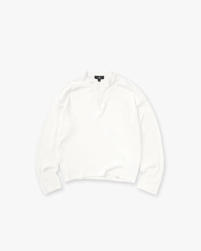 Represent Initial Henley — Flat White