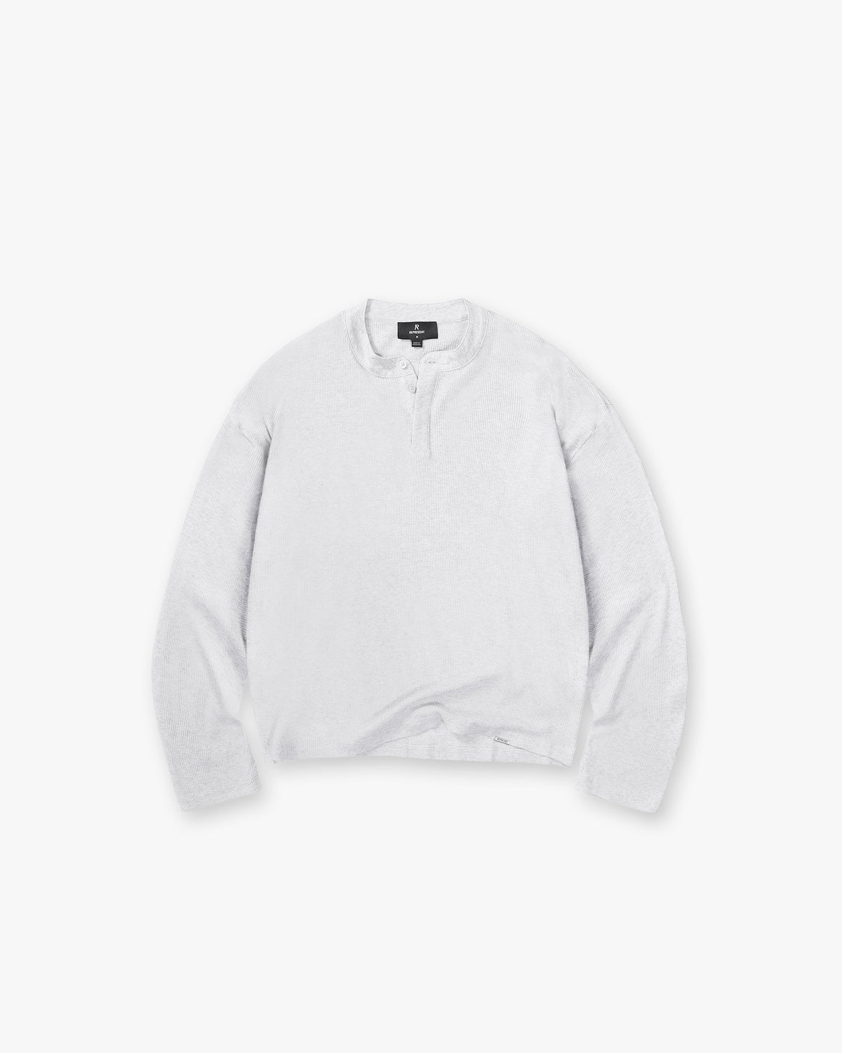Represent Initial Henley — Ice Grey Marl