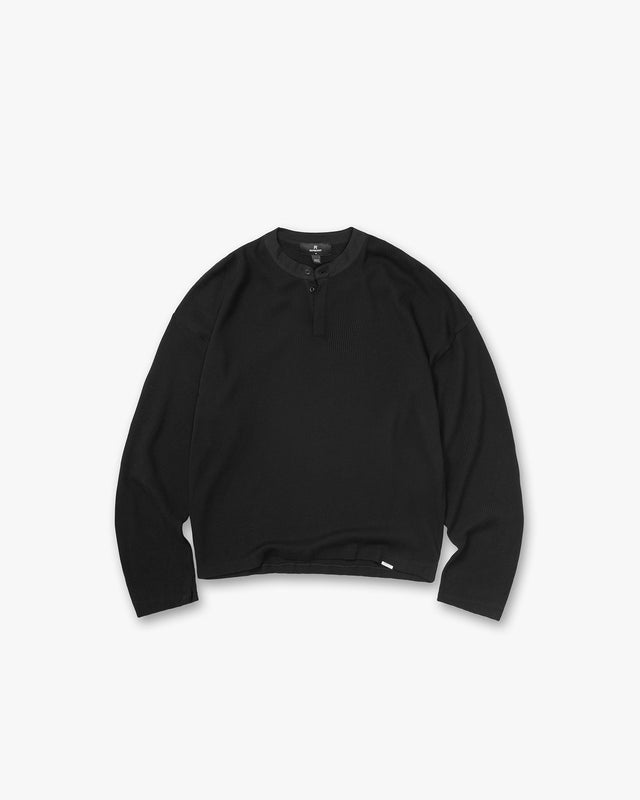Represent Initial Henley — Jet Black