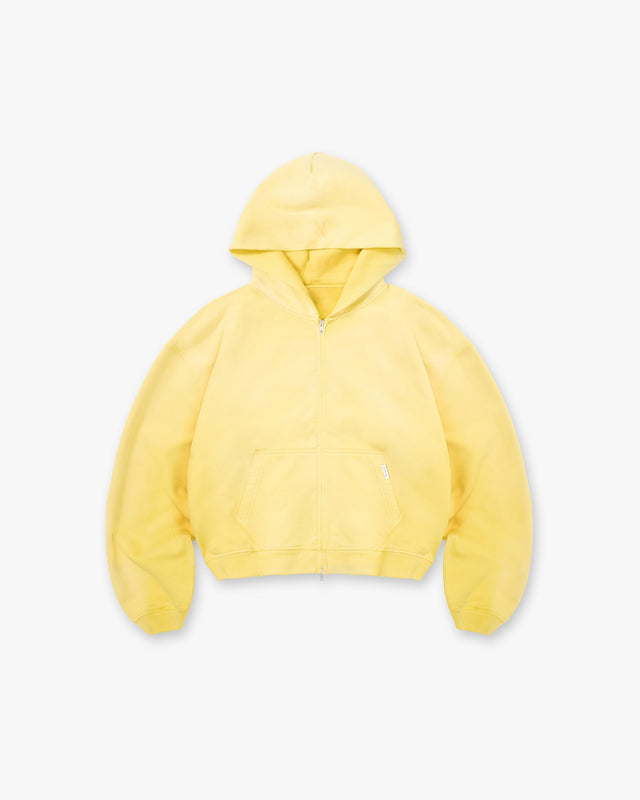 Represent Initial Zip Hoodie — Canary Yellow