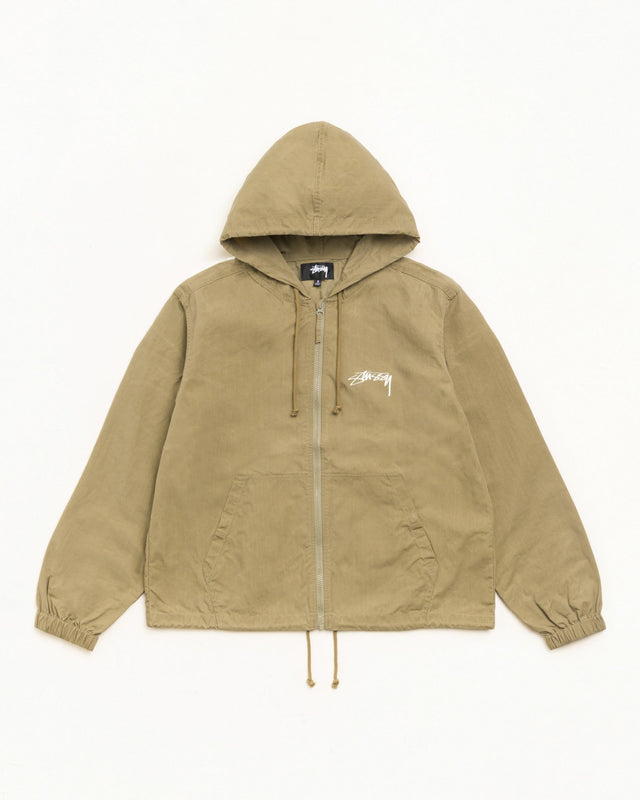 Stüssy Waxed Cotton Beach Shell — Olive