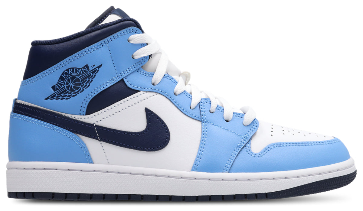 Jordan AJ1 Mid - Midnight Navy-Univ Blue-White