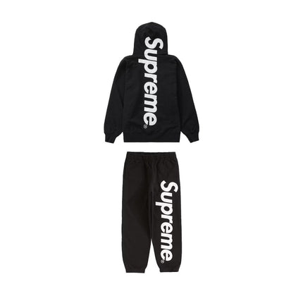 Supreme Satin Appliqué Tracksuit in Black