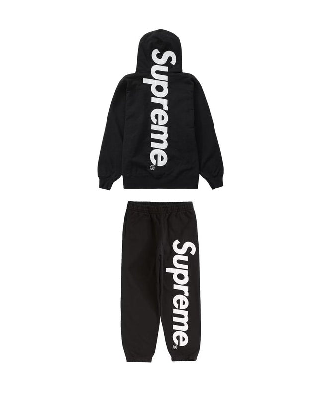 Supreme Satin Appliqué Tracksuit in Black
