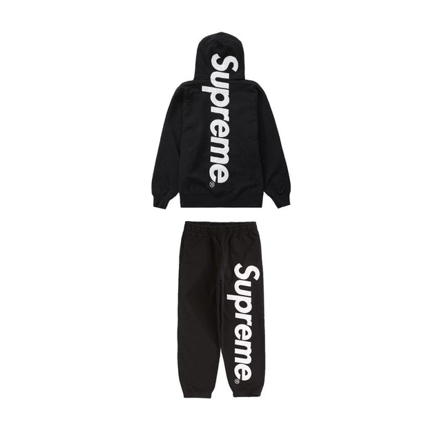Supreme Satin Appliqué Tracksuit in Black