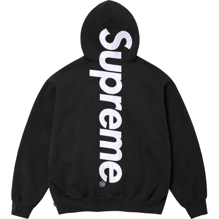 Supreme Satin Appliqué Hoodie Black
