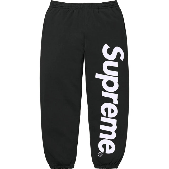 Supreme Satin Appliqué Joggers Black