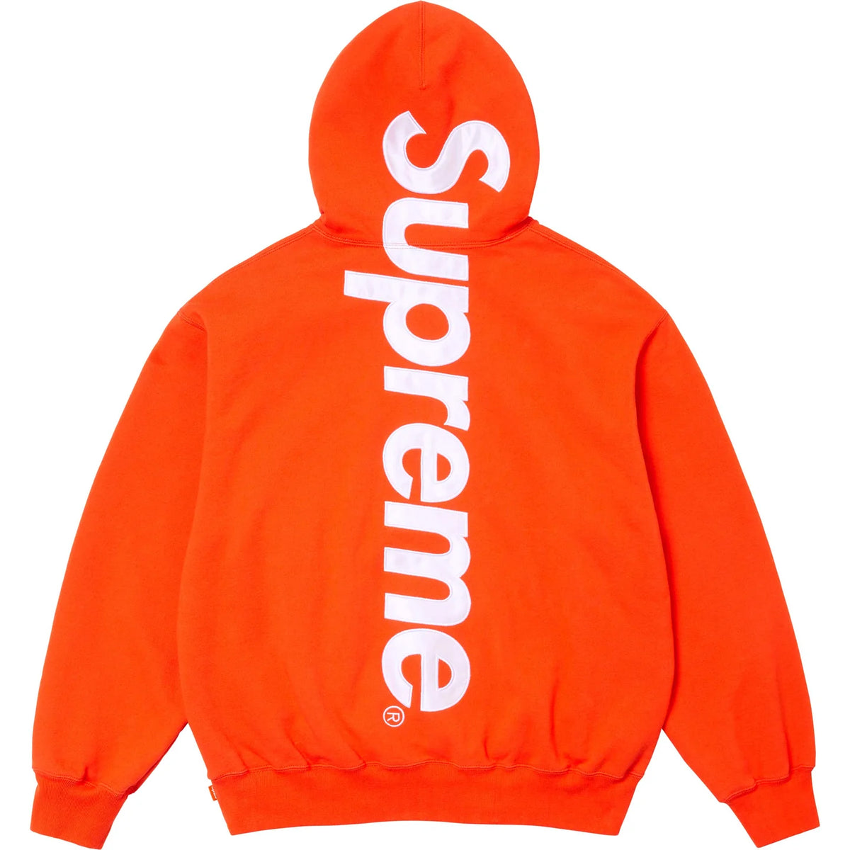 Supreme Satin Appliqué Hoodie Bright Orange
