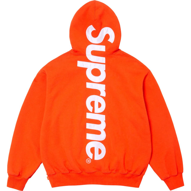 Supreme Satin Appliqué Hoodie Bright Orange