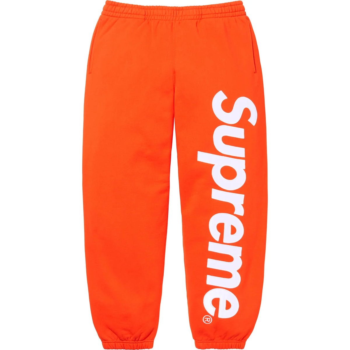 Supreme Satin Appliqué Joggers Bright Orange