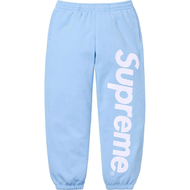 Supreme Satin Appliqué Joggers Light Blue